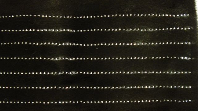 collection 4 strass lines on shorn mink